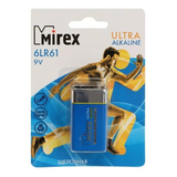 Батарейка Крона Mirex 6LR61-1BL Ultra Alkaline, 9В (блистер)