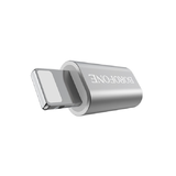 Переходник 8 pin - микро USB(f) Borofone BV5, плоский, алюминий, цвет: серебряный