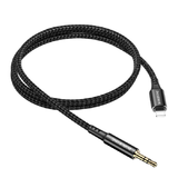 Переходник BOROFONE BL7 (штекер Lightning  - штекер AUX) Digital audio conversion cable, черный