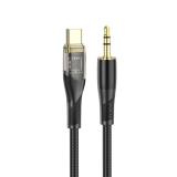 Кабель AUX, Type-C(m) - Jack 3,5mm(m) HOCO UPA25, Discovery edition, 1.0м, цвет: чёрный