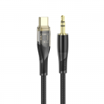 Кабель AUX, Type-C(m) - Jack 3,5mm(m) HOCO UPA25, Discovery edition, 1.0м, цвет: чёрный