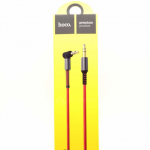 Кабель AUX, Jack 3,5mm(m) - Jack 3,5mm(m) HOCO UPA02, 1.0м, круглый, силикон, пружинка, красный