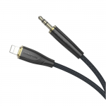 Кабель AUX, Type-C(m) - Jack 3,5mm(m) Borofone BL23, Refinado, 1.0м, цвет: чёрный