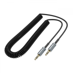 Кабель AUX, Jack 3,5mm(m) - Jack 3,5mm(m) HOCO UPA31, Cindy spring, 3,0 м, цвет: черный