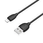 Кабель USB - 8 pin Borofone BX19 Benefit, 1.0м, 2.4A, цвет: чёрный