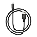 Кабель USB - 8 pin HOCO X14 Times speed, 1.0м, круглый, 2.4A, ткань, цвет: чёрный