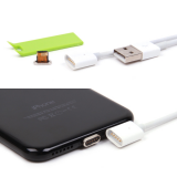 USB дата кабель магнитный для Apple iPhone 5/5S/6/6 Plus/7, арт.009839 (Белый)