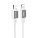 Кабель 8 pin - Type-C HOCO X108 Benefit, 1.0м, PD 27Вт, цвет: белый