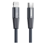 Кабель Type-C - 8 pin Remax RC-C107 Infinity, 1.2м, 2.4A, 27Вт, цвет: синий, тёмный