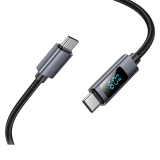 Кабель Type-C - Type-C HOCO X112 Favor, 1.0м, 3A, PD 60Вт, цвет: чёрный