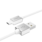 Кабель USB - микро USB HOCO U49 Refined, 1.2м, круглый, 2.4A, силикон, цвет: белый