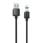 Кабель USB - микро USB Borofone BX57 Effective, 1.0м, круглый, 2.4A, силикон, магнитный, цвет: чёрны