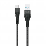 Кабель USB - Type-C FaisON HU53 Flash, 1.0м, 5.0A, цвет: чёрный