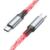 Кабель Type-C - Type-C HOCO U112 Shine, 1.0м, PD 60Вт, цвет: серый
