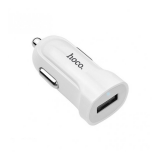 Блок питания автомобильный 1 USB HOCO, Z2, 1500mA, пластик, кабель микро USB, цвет: белый