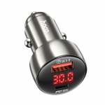 Блок питания автомобильный USB, Type-C HOCO Z50, Leader, 48Вт, цвет: серый