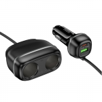 Блок питания в авто 1 USB, 1 Type-C HOCO Z59, Rank, 48Вт, кабель 0,75 м, цвет: чёрный