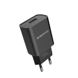 Сетевое зарядное устройство USB 2100mAh  BOROFONE BA20A  Sharp single port charger черный