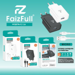 Сетевое зарядное устройство FaizFull FC124, кабель микро USB, цвет: белый