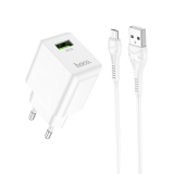 Блок питания сетевой 1 USB HOCO C98A, Proton, 3000mA, кабель USB - микро USB, 1.0м, белый