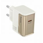 Блок питания 1 USB, 1 Type-C HOCO CS73A, Star speed, 30Вт, цвет: белый, золотой