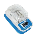 Сетевое зарядное устройство универсальное Лягушка + USB, с дисплеем, индикатор, цвет: бело-голубой