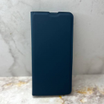 Чехол-книга FANCY для INFINIX HOT 60i 4G / HOT 60 тканевая поверхность с визитницей, темно-синяя