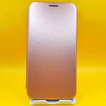 Чехол-книга Fashion Case для Xiaomi Redmi 12c с силиконовым основанием и магнитом, розовое зол