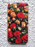 Чехол-книга Fashion Case для Huawei Honor 10i, красочный принт, красные и желтые розы, золотой