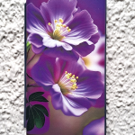 Чехол-книга Fashion Case для Huawei Honor 10i, красочный принт, фиолетовые цветы, синий