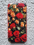 Чехол-книга Fashion Case для Huawei Honor 10x Lite, красочный принт, красные и желтые розы, красный