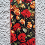 Чехол-книга Fashion Case для Huawei Honor 10x Lite, красочный принт, красные и желтые розы, красный