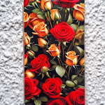 Чехол-книга Fashion Case для Huawei Honor 20, красочный принт, красные и желтые розы