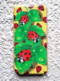Чехол-книга Fashion Case для Huawei Honor 20 Lite, красочный принт, божьи коровки, золотой