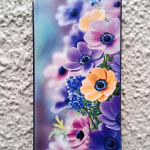 Чехол-книга Fashion Case для Huawei Honor X6/X8, принт, желтые и сиреневые цветочки, синий