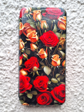 Чехол-книга Fashion Case для Huawei Honor X8B, принт, красные и желтые розы, изумрудный