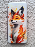 Чехол-книга Fashion Case для Huawei Honor X8B, принт, лисички, бордовый