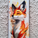 Чехол-книга Fashion Case для Huawei Honor X8B, принт, лисички, бордовый