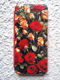 Чехол-книга Fashion Case для Huawei Honor X9C, красочный принт, красные и желтые розы, красный