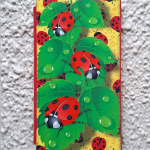 Чехол-книга Fashion Case для Huawei P SMART Z, красочный принт, божьи коровки, красный