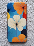 Чехол-книга Fashion Case для Huawei P SMART Z, красочный принт, цветок пять лепестков, бордовый