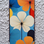 Чехол-книга Fashion Case для Huawei P SMART Z, красочный принт, цветок пять лепестков, бордовый
