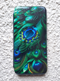 Чехол-книга Fashion Case для Huawei P SMART Z, красочный принт, перья павлина, изумрудный