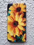 Чехол-книга Fashion Case для Huawei P SMART Z, красочный принт, желтые цветы, золотой