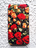Чехол-книга Fashion Case для Huawei Y5 2018, красочный принт, красные и желтые розы, серый