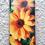 Чехол-книга Fashion Case для Huawei Y6 2018, красочный принт, желтые цветы, золотой