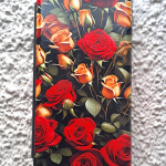 Чехол-книга Fashion Case для Huawei Y7 2019, принт, красные и желтые розы, черный