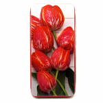 Чехол-книга Fashion Case для Huawei Honor 9X, красочный принт, тюльпаны, красный