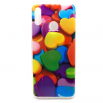 Силиконовый чехол для Huawei Honor 10 Lite, красочный принт, разноцветные сердечки