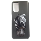 Силиконовый чехол для Huawei Honor 10X Lite, красочный принт, медведь в лесу, черный